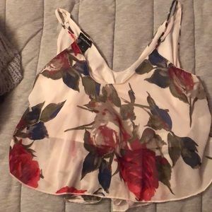 Lightly worn floral crop top